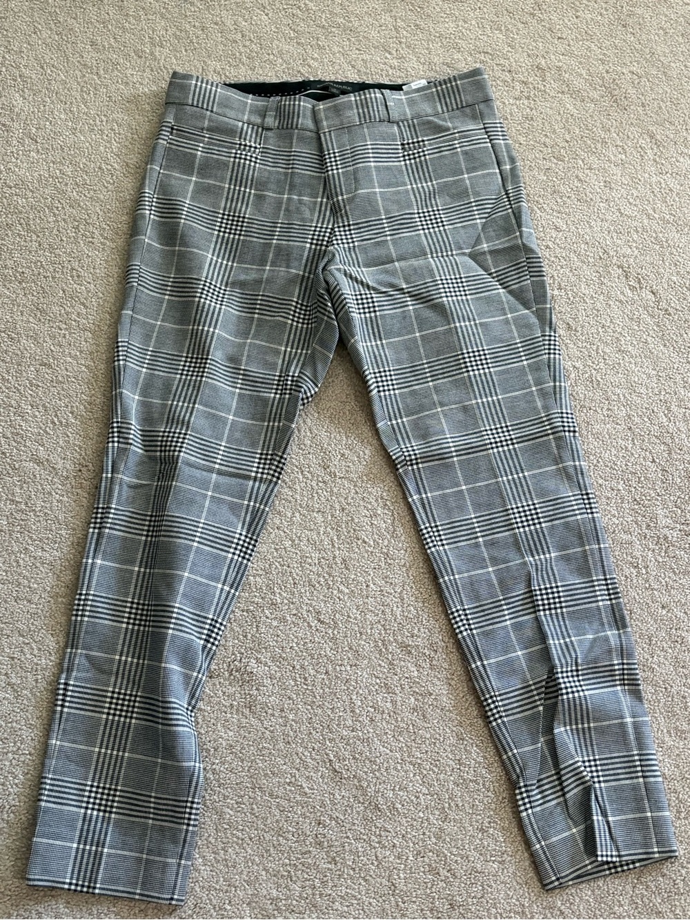 Gray Plaid women’s Dress Pants - Classic Tailored Fit